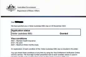 案例：Z女士获得澳洲600旅游签证！大批延迟下签情况下3天就获批图片
