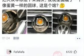 神回复：把大众车标扣下来清灰，里面藏了一个圆球，这是个啥？图片