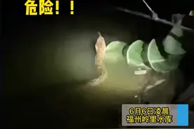 危险！福州男子水库夜钓遇上超级巨蟒 蟒蛇觅食，为何不攻击人？图片