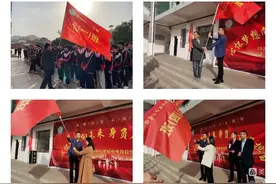 湖北随州市曾都区洛阳镇中心学校举行2023年中考百日誓师活动图片