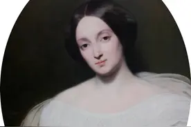古典雅致女性画像——荷兰学院派画家Scheffer人物肖像油画欣赏图片