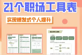 21个职场工具表，助力职场人快速提升个人能力「附赠Excel模板」图片