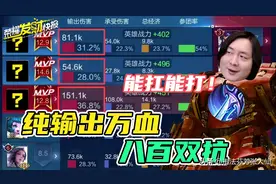 10000血量800双抗纯输出野王？场均输出33%，吃黄忠七炮只掉血皮图片