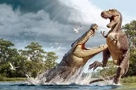 远古生物争霸史，霸王龙只能排到第二，巨齿鲨甚至能咬断鲸鱼图片