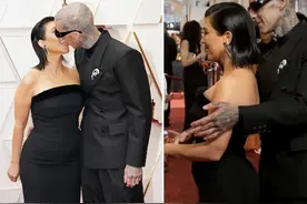 42岁考特尼与未婚夫颁奖礼热吻，小腹隆起，被疑已成功怀孕图片