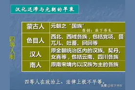 有人说元朝不存在“四等人制度”，真的不存在吗？图片