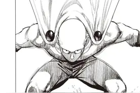 一拳超人漫画重制版第205话，琦玉对峙牛角饿狼图片