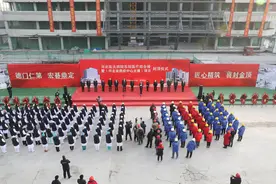 河北医大四院河北省癌症中心主楼项目完成主体结构封顶图片