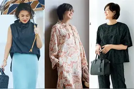 不得不说，日本主妇真会穿，不管是一身素还是一身花，都穿得洋气图片