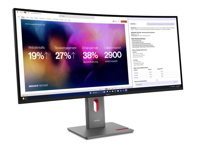 联想ThinkVision P40WD-40显示器曝光：40英寸曲面带鱼屏