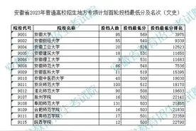 安大、安师大、安财……投档最低分公布！图片