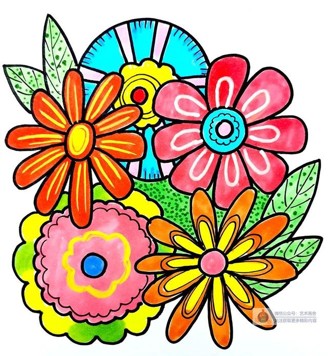 儿童画教程 | 综合创意画送给妈妈节日的贺卡!