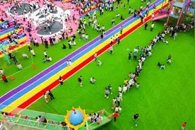 济南西首个无动力游乐园咋样？多个项目要排队图片