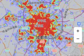 晚上八点看我国西南五大城市热力图：成都第一，昆明和贵阳如何？图片