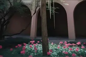 AI绘画之——漂亮的花树，植物树图片