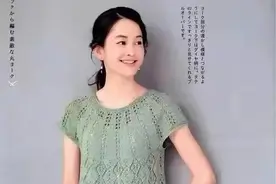 棒针编织半袖毛衣图片