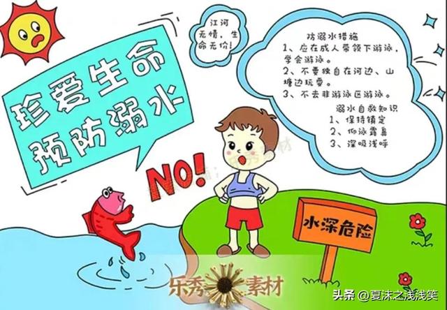 防溺水手抄报精选100张(收藏备用)