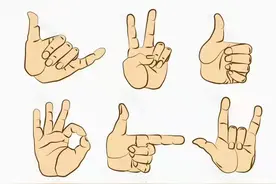 世界手势趣谈，右手拇指食指和中指作写字样子，表示要在饭馆付帐图片