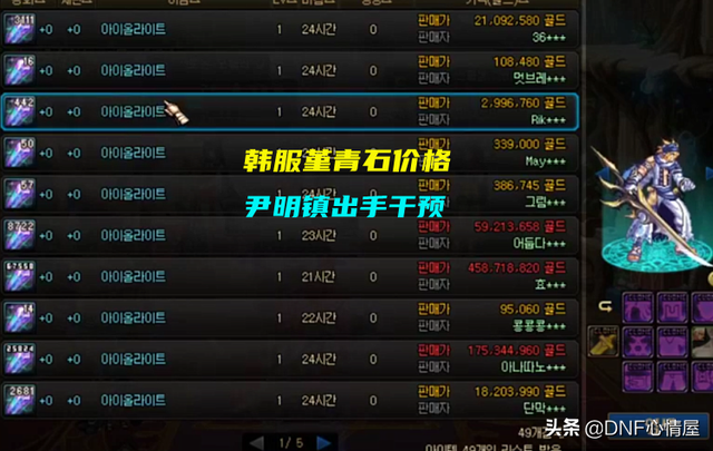 DNF：尹明镇出手干预！希洛克奥兹玛门票调整，堇青石给定价了