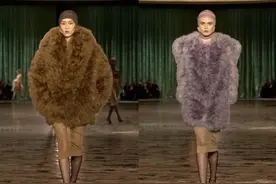 YSL2024秋冬秀场，浓郁颜色配上轻丝薄纱，是大胆又性感的ysl女郎图片