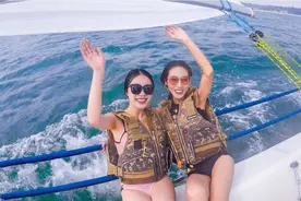 人均不到2百住双月湾海景房玩火爆全网的UFO泳池/浮潜/皮划艇射箭图片