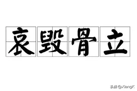 一天一成语:哀毁骨立图片