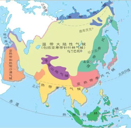 亚洲没有什么气候（亚洲的气候特点）