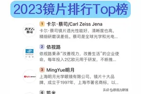 配眼镜不懂如何选？2023镜片排行Top榜图片