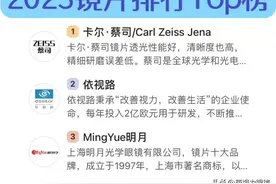 配眼镜不懂如何选？2023镜片排行Top榜图片