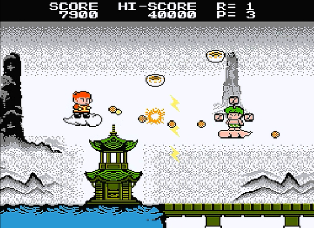 FC中华大仙，非常优秀的飞行射击游戏，小时候却连第一关都没通过