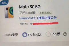 华为Mate 30 5G版机型获推鸿蒙HarmonyOS 4.0.0.108系统更新图片