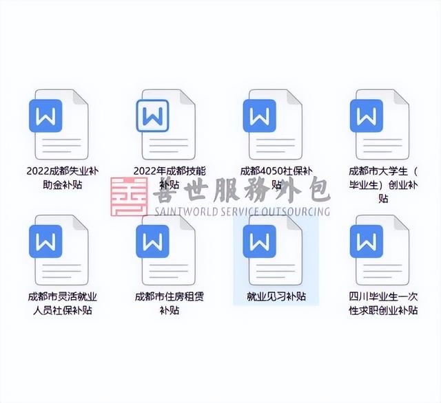 2022成都23项就业补贴项目清单（附领取指南）-善世服务外包