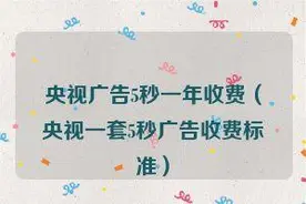 央视收视率查询 央视每年5秒广告收费（央视制定5秒广告收费标图片