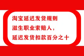 淘宝延迟发货规则滋生职业索赔人，针对延迟发货扣款百分之十投诉图片
