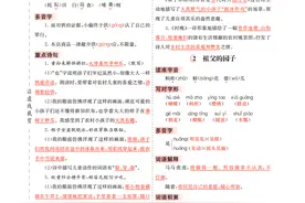 期末复习资料：五年级语文下册1-8单元全册知识点清单，考点总结图片
