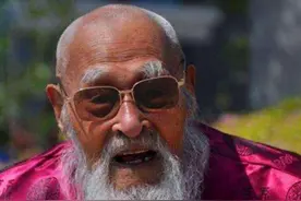 传奇老人杨明运，生于光绪年间活117年，爱吃红烧肉图片