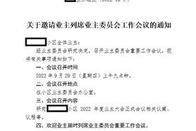 2022年度 小区业主大会正式会议（预案）图片