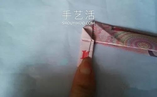 一百元面值人民币折玫瑰花的步骤图解