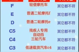 16种驾照以及准驾车型号，不要搞错了，不用担心因准驾不符被罚图片