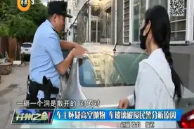 （视频）车主怀疑高空抛物 车玻璃破损民警分析原因图片