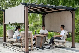 庭院装修丨新式葡萄架凉亭，观赏性不再受季节限制，四季皆宜图片