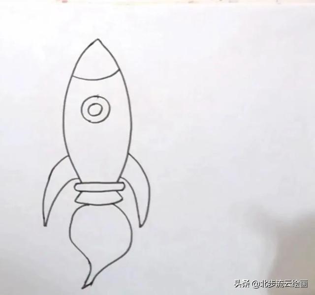 简单的火箭简笔画，看看谁画得又快又漂亮