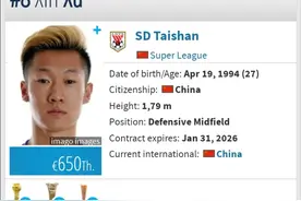 德转显示，徐新、石柯与山东泰山签约5年 转会海港另有其人？图片