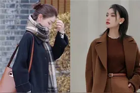 “呢大衣+毛裤”才是最适合40岁女人的冬季穿搭，气质高级又保暖图片