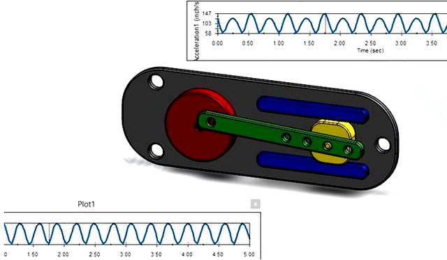 基于solidworks motion的曲柄滑块机构运动学分析