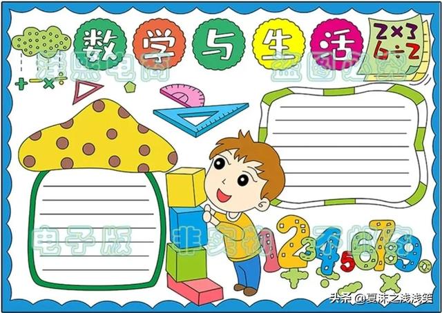 小学生数学常用手抄报200张