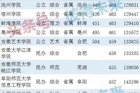 30所安徽二本大学排名，公办二本最低录取线13万位图片