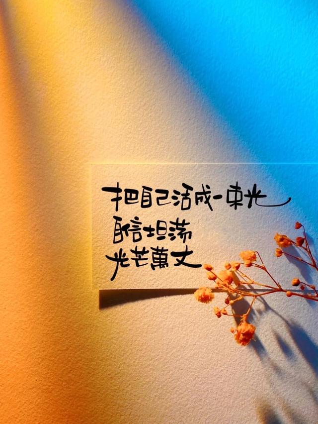 励志语录 感悟生活,把自己活成一束光,自信坦荡,光芒万丈