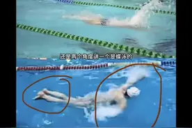 错误的蝶泳，引以为戒。图片