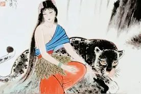 中国式传统工笔画水墨风仕女图作品欣赏图片